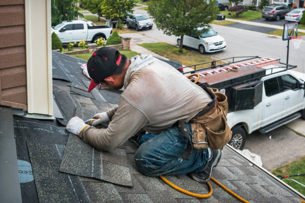 Professional Flat Roof Repair technician working in Overpeck, OH